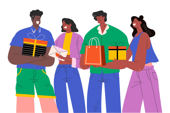 Group gifting illustration
